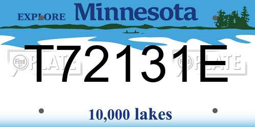 T72131E Minnesota License Plate
