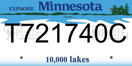 T721740C Minnesota License Plate