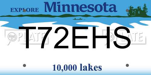 T72EHS Minnesota License Plate