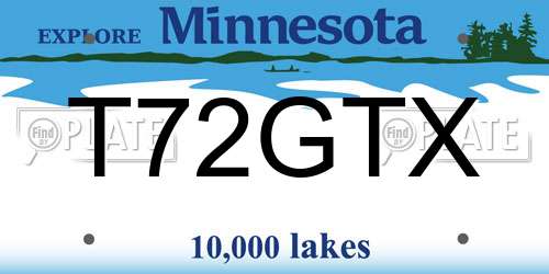 T72GTX Minnesota License Plate