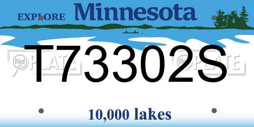 T73302S Minnesota License Plate