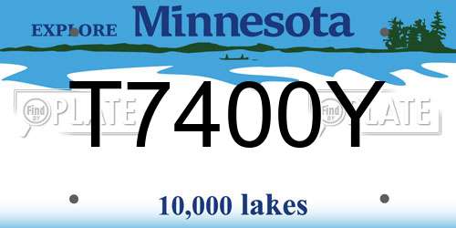 T7400Y Minnesota License Plate