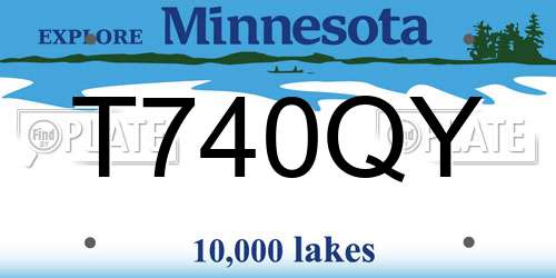 T740QY Minnesota License Plate