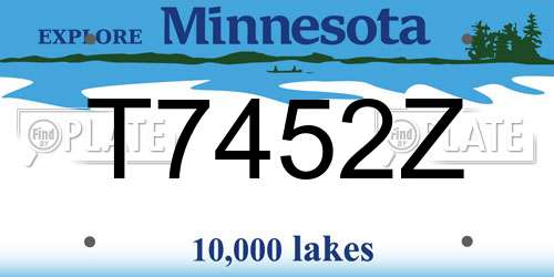 T7452Z Minnesota License Plate