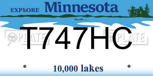 T747HC Minnesota License Plate