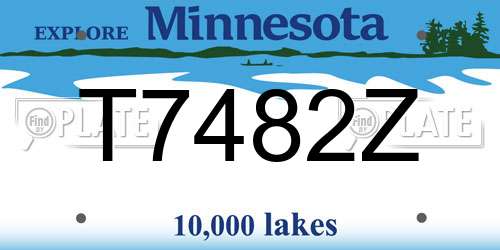 T7482Z Minnesota License Plate