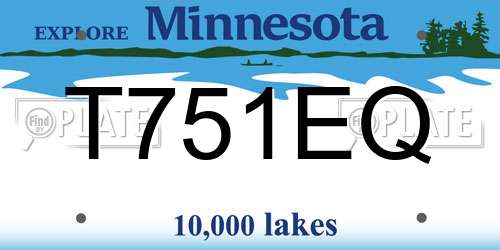T751EQ Minnesota License Plate