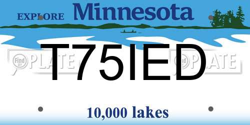 T75IED Minnesota License Plate