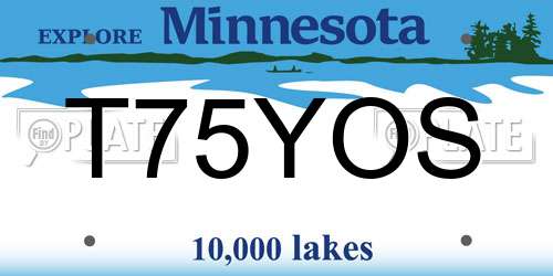 T75YOS Minnesota License Plate
