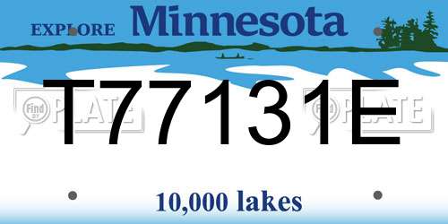 T77131E Minnesota License Plate