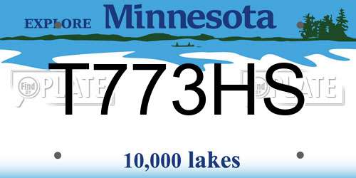 T773HS Minnesota License Plate