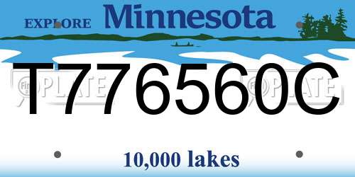 T776560C Minnesota License Plate