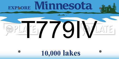 T779IV Minnesota License Plate