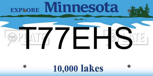T77EHS Minnesota License Plate