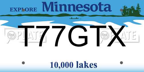 T77GTX Minnesota License Plate