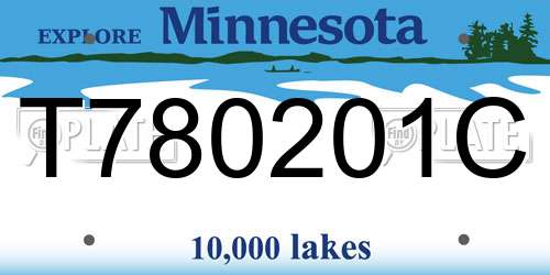 T780201C Minnesota License Plate