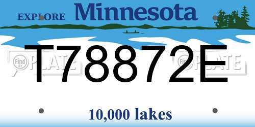 T78872E Minnesota License Plate