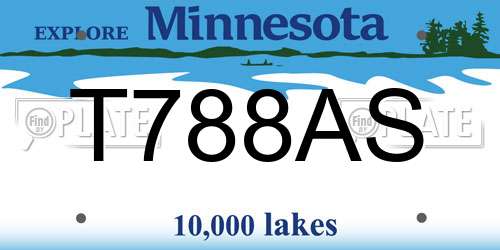 T788AS Minnesota License Plate