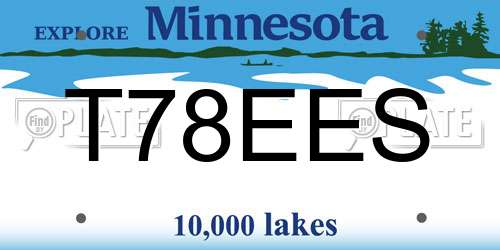 T78EES Minnesota License Plate