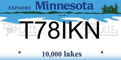 T78IKN Minnesota License Plate