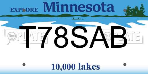 T78SAB Minnesota License Plate