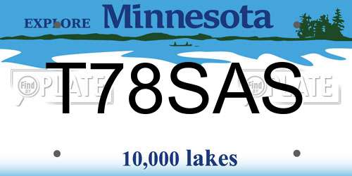 T78SAS Minnesota License Plate