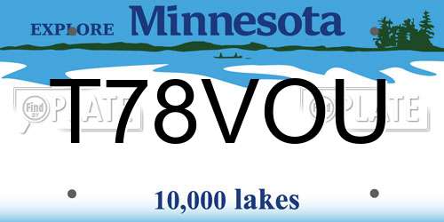 T78VOU Minnesota License Plate