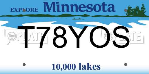 T78YOS Minnesota License Plate