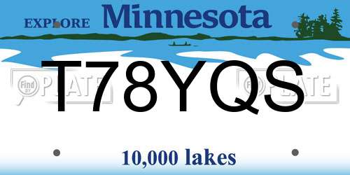 T78YQS Minnesota License Plate