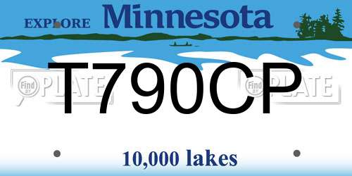 T790CP Minnesota License Plate