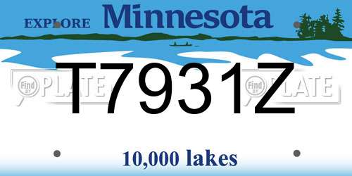T7931Z Minnesota License Plate
