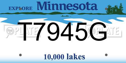 T7945G Minnesota License Plate