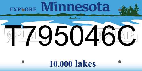 T795046C Minnesota License Plate
