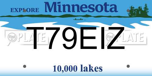 T79EIZ Minnesota License Plate