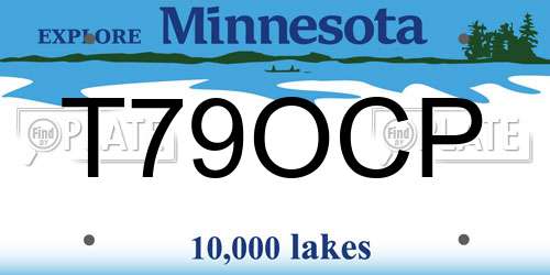 T79OCP Minnesota License Plate