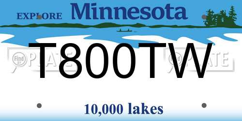 T800TW Minnesota License Plate
