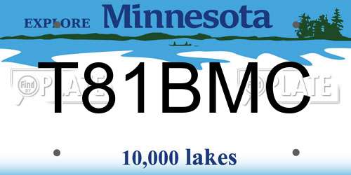 T81BMC Minnesota License Plate