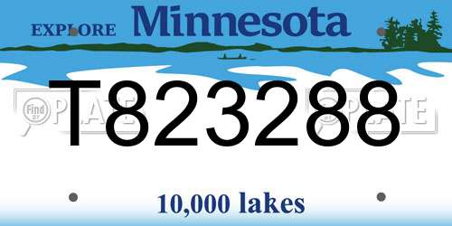 T823288 Minnesota License Plate