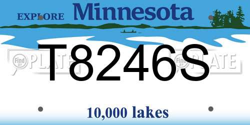 T8246S Minnesota License Plate
