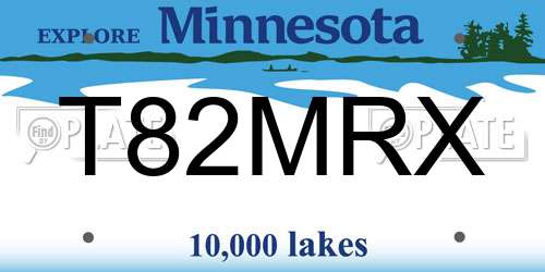 T82MRX Minnesota License Plate