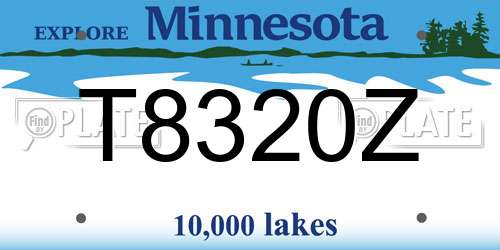 T8320Z Minnesota License Plate