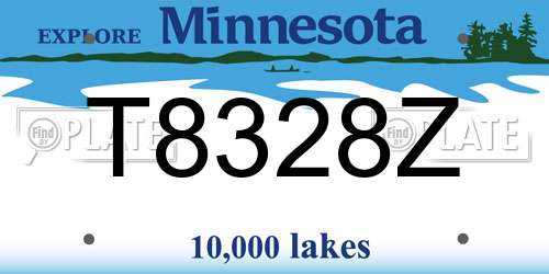 T8328Z Minnesota License Plate