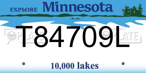 T84709L Minnesota License Plate