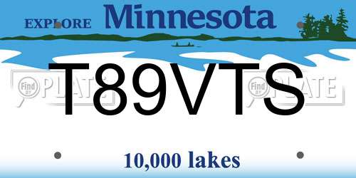 T89VTS Minnesota License Plate