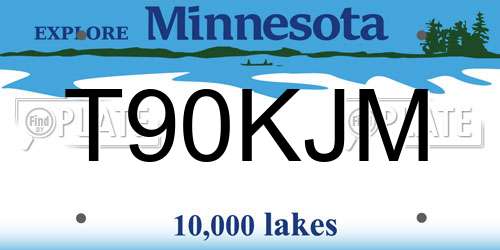 T90KJM Minnesota License Plate