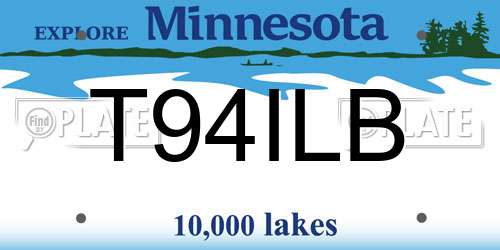 T94ILB Minnesota License Plate