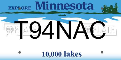 T94NAC Minnesota License Plate