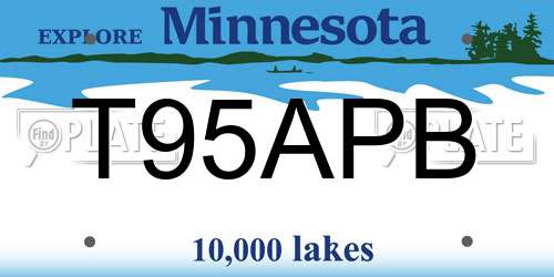 T95APB Minnesota License Plate