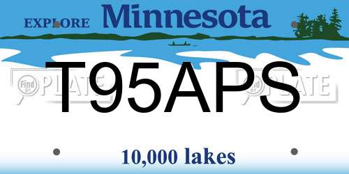 T95APS Minnesota License Plate