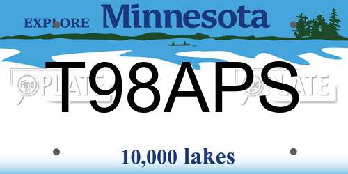 T98APS Minnesota License Plate